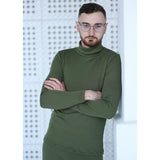 merino wool base layer clothing for men khaki green