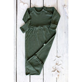 Merino wool long sleeve baby gown/sleeping bag